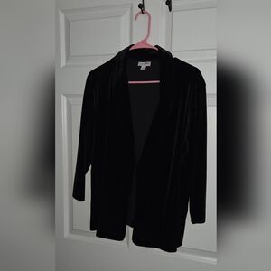 Elegant Black Velvet Women's Jacket